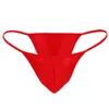 Mutande Slip da uomo Rigonfiamento sexy Perizoma in tinta unita Vita aperta G-String Intimo Intimo ultrasottile Mutandine maschili elastiche Lingerie