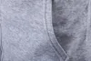 メンズフード付きノースリーブジップカジュアルスウェットシャツパーカー夏秋のソリッドカラーコットンジャケットベストウエストコート