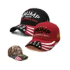 Stickerei Donald Trump Baseball Ball Caps 2024 USA Amerikanische Präsidentschaftswahl Take America Flag Back Camouflage Verstellbare Trucker-Hüte für Männer Frauen