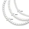Heiße trendige Nachahmung Perlenkette Männer Temperament einfache handgemachte Strang Perlenkette für Männer Modeschmuck Geschenk Süßwasserperlenstrang