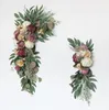 Fiori decorativi Raffinatezza Fiore artificiale di rosa Matrimonio Arco Puntelli Ornamento Festival Scena Stage Sfondo Layout Decor