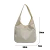 Bolsa de ombro de lona feminina, bolsa tote de veludo simples casual de grande capacidade, bolsa de mão de designer para mulheres, bolsa de compras sólida 240118