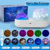 Night Lights LED Star Projector Light Galaxy With Music Speaker Ocean Projection Lamp For Kids Bedroom Ceiling Decor Gifts