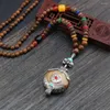 Pendant Necklaces Ethnic Long Chain Elephant Abacus All-match Wooden Bead Necklace Buddhist Jewelry Accessories Women Sweater