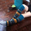 Chaussettes Style bohème pour femmes, amples, pour la vie quotidienne, en Fiber acrylique extensible, tricotées au chaud