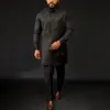 Conjuntos de hombre Traje Boda África Con cuentas Top de manga larga Pantalones Kaftan Ropa tradicional Costoumes Étnico Casual Hombre 2 piezas Traje 240131