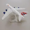 Legierungsmetall Air British Airways A380 Airlines Druckguss-Flugzeugmodell Airbus 380 Flugzeugmodell mit Ständer Flugzeug Kindergeschenke 16 cm 240201