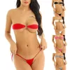 Bras Sets Sexy Bikini Bra Micro Lingerie Thong Women Underwear Mini G-string For Open Crotch