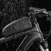 ROCKBROS Fahrradtasche, wasserdicht, Radfahren, oben, Vorderrohr, Rahmentasche, großes Fassungsvermögen, MTB, Rennrad, Fahrradtasche, Schwarz, Fahrradzubehör 240202