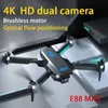 Drones E88 MAX Pro com câmera HD 4K presentes para homens controle remoto dron helicóptero quadcopter rc avião crianças meninos brinquedos yq240211