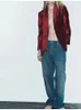 Womens Autumn Elegant Red Velvet Slim Long Blazers Outwear Chic Lady Spring Casual Office Style One Button Jackets 240123