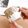 Mugs 330ml Creative Ceramic Coffee Mug Vintage Home Office Porcelain Cup Milk Drinks Tea Breakfast Cups Kitchen Drinkware Tumbler