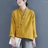 Vêtements ethniques Automne Hiver Chinois Cardigan Manteau Lâche Broderie Style Oriental Rétro Art Disque Bouton Chemisier Tangsuits Quotidien Top