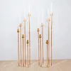 Tall Centerpieces Wedding Gold Vase Cylinder Pedestal Stands Display for Tables Metal High Vases Column Geometric Flower Stand 780