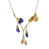 Pendentif Colliers Printemps Européen Et Américain Été Éléments Naturels Frais Chic Amorpha Fruticosa Bud Collier