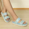 Sandalen Casual comfortabele effen kleur holle elastische band met gesp Drie lagen onderkant Vrouwelijke één teen voor dames