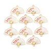 Charms 10Pcs Colorful Enamel Plum Blossom Fan Alloy Jewelry Connector Can Do Tassel Earrings Bracelet Necklace DIY Handmade Accessories