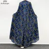 Etnik Giyim 1 Parça Müslüman Hijabs Giyin Kadın Dua Giyim Dubai Abaya Arap Jibab İslam Çiçek Djellaba Femmel Khimar Kaftan