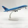 20cm Alaşım Metal Kore Kore Kore Airbus 380 A380 Airways Uçak Modeli Diecast Hava Düzlemi Model U Tekerlekler Oyuncaklar 240201