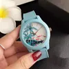 Marca de crocodilo relógios de pulso de quartzo mulheres homens unisex vista havaiana estilo animal dial pulseira de silicone relógio la10208b