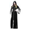 Casual Dresses Cotton Halloween Cosplay Dress Slim Fit Ladies Bodycon Maxi Gothic Style Bind Long Sleeve Vacation Outfit