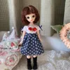 30 Cm 16 BJD Doll DIY Toy GiftWinter Dress Set 21 Movable Joint Makeup Cute Girl Brown Eyes with Fashionable Skirt 240123