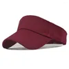 Bérets Chapeaux de soleil d'été Hommes Femmes Coton Visière réglable Protection UV Top Vide Solide Sport Tennis Golf Courir Crème solaire Casquette de baseball