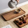 TEA TRAYS AMGO TRÄ TRAY ACACIA RECTANGLE Kaffe som serverar Platta Träfrukt Snack Saucer Dish Dessert Planter Holder Home El Table