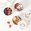 Boîte à déjeuner thermique scellée portative boîte à Bento pour enfants de Style japonais boîte à déjeuner avec fourchette cuillère étanche au micro-ondes 240118