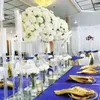 Düğün Masa Dekorasyonu Akrilik Mum Tutucular için Temiz Akrilik Çiçek Stand Centerpieces Candelabra Centerpieces Düğün Masa Dekor Şamelabra