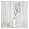 Decorative Flowers 5 Fork Artificial Peach Blossom Branches Home Decoration Fake Plum Garden Forest Big Tree Wedding