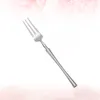 Dinnerware Sets European Small Waist Stainless Steel Fork Dinner Use Western Steak Dining Table Fork(Silver)