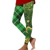 Women's Pants Casual Fashion Outdoor St Patrick's Day Reviews Many Clothes Plaid Print Slim Stretch Yoga Nine Minute