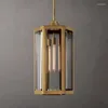 Lustres Moderne américain El cuisine île salle à manger industrielle suspension lampe lustre en cristal métal verre plafond pendentifs lumière