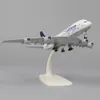 Metall Aircraft Airliner Model 20cm 1 400 Lufthansa A380 Metal Replica Alloy Material Aviation Simulation Boys Toys Collectibles 240201