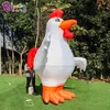 Modèle gonflable extérieur de volaille de dessin animé de poulet d'animal géant de 6mH (20ft) avec le ventilateur d'air pour la décoration de partie de publicité d'événement