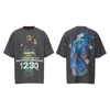 RRR123メンズTシャツ2024デザイナーメンズレディース半袖TシャツファッションRRR123シリーズレインボーヘビフォームレタープリント半袖Tシャツ