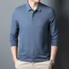 High End Mercerized Cotton Tiger Head Brodery Polo Shirt Men's Spring and Autumn Top Brand Trend Casual Long Sleeve Tshirt 240123