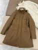 Women's Jackets Coat Detachable Mink Collar Long Jacket Female Clothing Windproof Waterproof Fabric LP Tourist Series