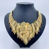 Ketting Oorbellen Set Ethiopische Sieraden Voor Vrouwen Grote Dubai Gouden Kleur Sieraden Armband Afrikaanse Bruids Bruiloft