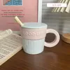 Creative Colorful Wool Ceramics Mugs Coffee Mug Milk Tea Office Cups Drinkware Birthday Present 211103