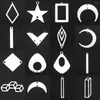 Charms 10Pcs / Lot Stainless Steel Geometric Moon Water Star DIY Earring Connector Charm For Making Necklace Bracelet