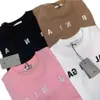 Camiseta con letras estampadas de New Paris Street de gama alta, cuello redondo para mujer, manga corta, traje suelto para pareja, media manga para hombres y mujeres