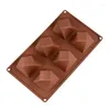 Baking Moulds DIY Silicone 3D Gem Diamond Ice Tray Fondant Mould Cake Chocolate Mold H673