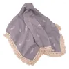 Cobertores L5YF Bebês Musselina Swaddle Envoltório Bebê Borla Recebendo Cobertor Nascido Saco de Dormir Impressão Colcha de Algodão Puro Swaddling
