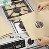 Tafelmatten 4 stks/partij Kookplaat Herbruikbare aluminiumfolie Gasfornuisbeschermers Cover Liner Non Stick Silicone Vaatwasmachinebestendig Keukenbenodigdheden