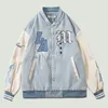 Hip Hop Furry Bee Lettres Broderie Veste De Baseball Hommes Streewear Harajuku Casual Lâche Bomber Varsity Vestes Unisexe Mode 240130