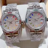 패션 쿼츠 시계 로즈 골드 레이디스 시계 스와 로브 스키 크리스탈 다이아몬드 럭셔리 시계 디자이너 31mm Wristwatch for Women Montre de Luxe Relojmujer와 상자