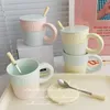 Creative Colorful Wool Ceramics Mugs coffee mug Milk Tea office Cups Drinkware the birthday Gift 211103