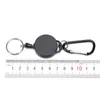 Sleutelhangers Zwart Intrekbare Sleutel Camping Inbraakketting Houder Tactische Sleutelhanger Outdoor Ring Terugkeer